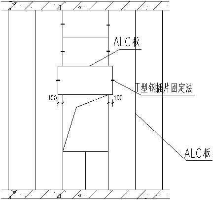 蒸壓加氣混凝土板(alc板)門洞小于1200處理示意圖